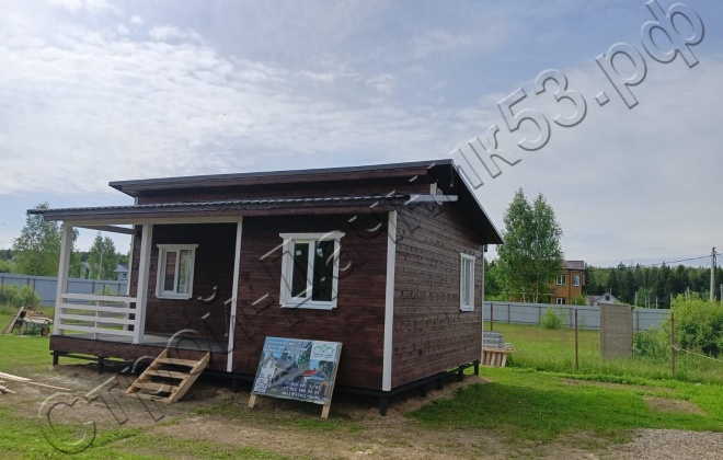 2 Каркасно-щитовой дом Д-51, 6х8м, 48 М², Московская область, Шаховской район, коттеджный посёлок Лесное озеро. (5)